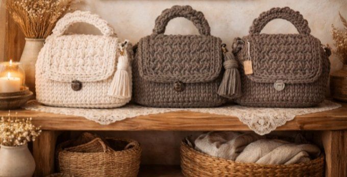 Sac à main en crochet artisanal