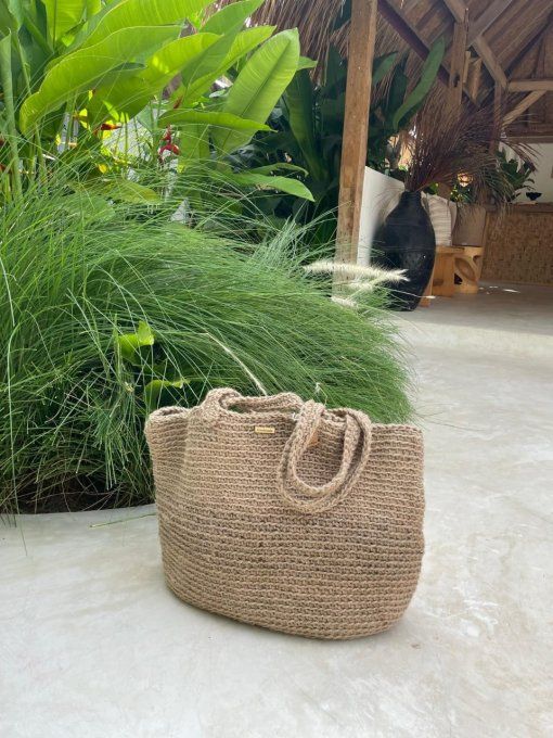 Sac de plage en coton naturel